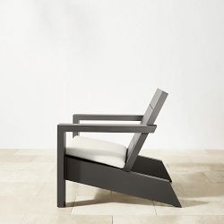 Larnaca Outdoor Slate Grey Metal Deck Chair