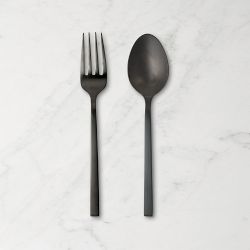 Fortessa Arezzo 2-Piece Serving Set, Brushed Black