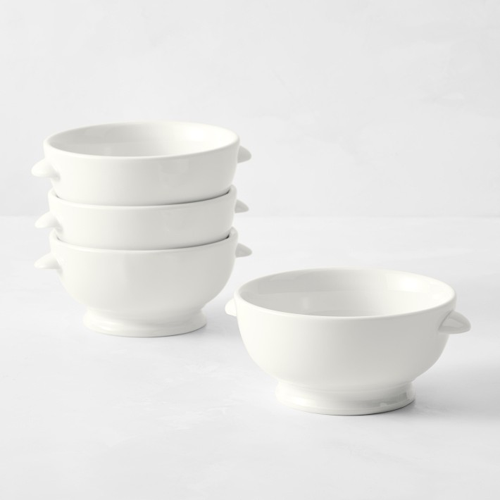 Apilco Tradition Porcelain Bouillon Bowls, Set of 4