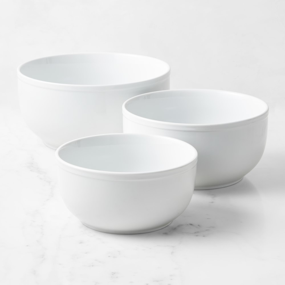 Williams Sonoma Pantry Porcelain Mixing Bowls, Set of 3 - Porcelain White, Set of 3