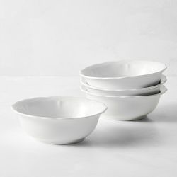 Pillivuyt Queen Anne Porcelain Cereal Bowls, Set of 4