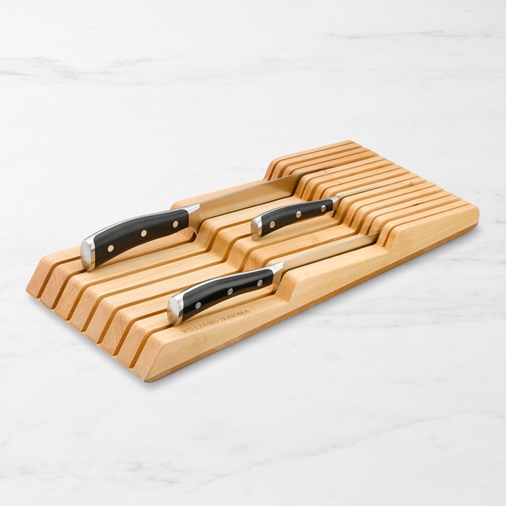 Williams Sonoma In-Drawer 15-Slot Knife Organizer, Maple