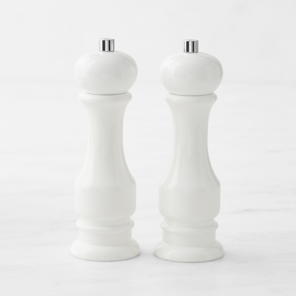 Williams Sonoma Traditional White Salt & Pepper Mills Set, 7" - White