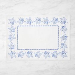 English Floral Placemat, Blue