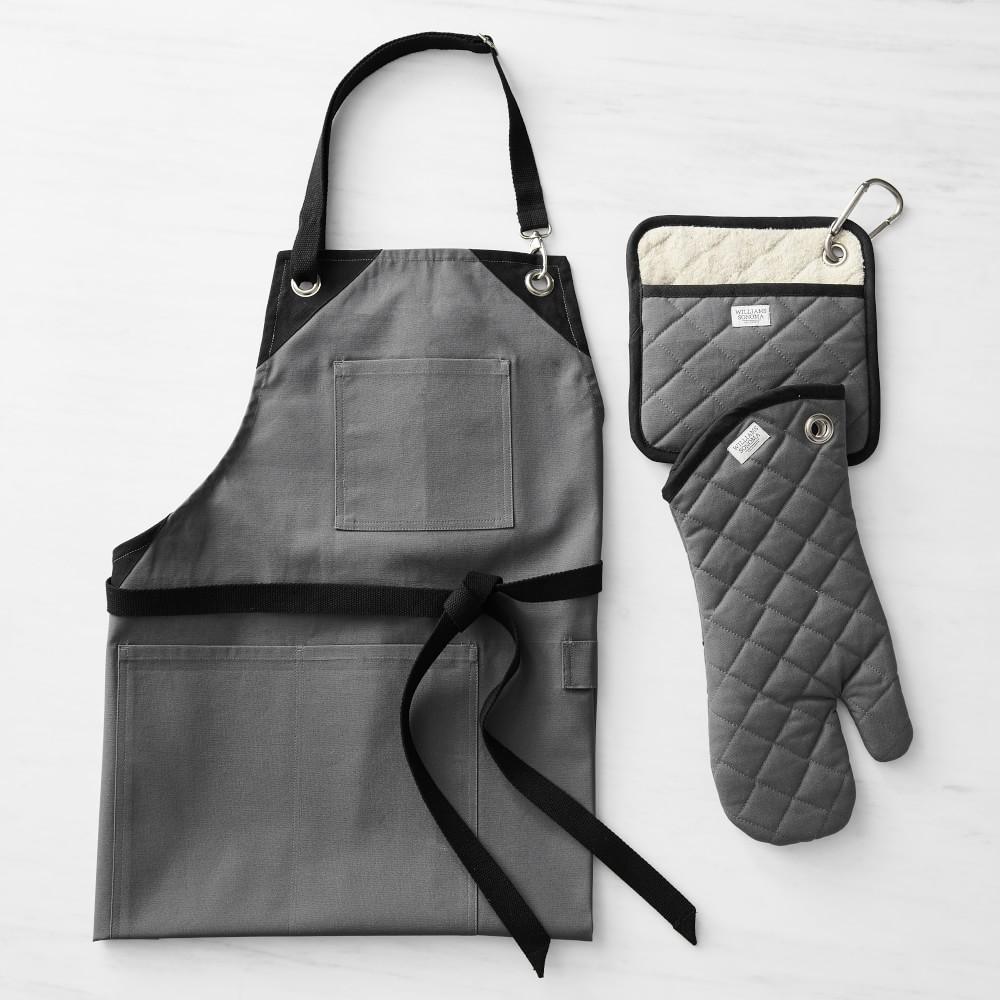 Williams Sonoma Grilling Kitchen Linen Bundles - Oven Mitt, and Potholder Bundle, Charcoal