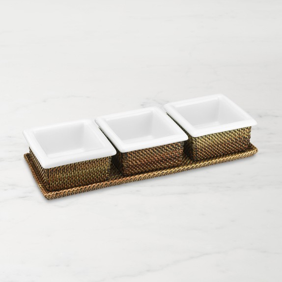 Nito Condiment Caddy with Ceramic Inserts