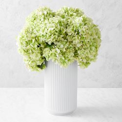 Jeff Leatham Real Touch Light Green Hydrangea Stems, Set of 12