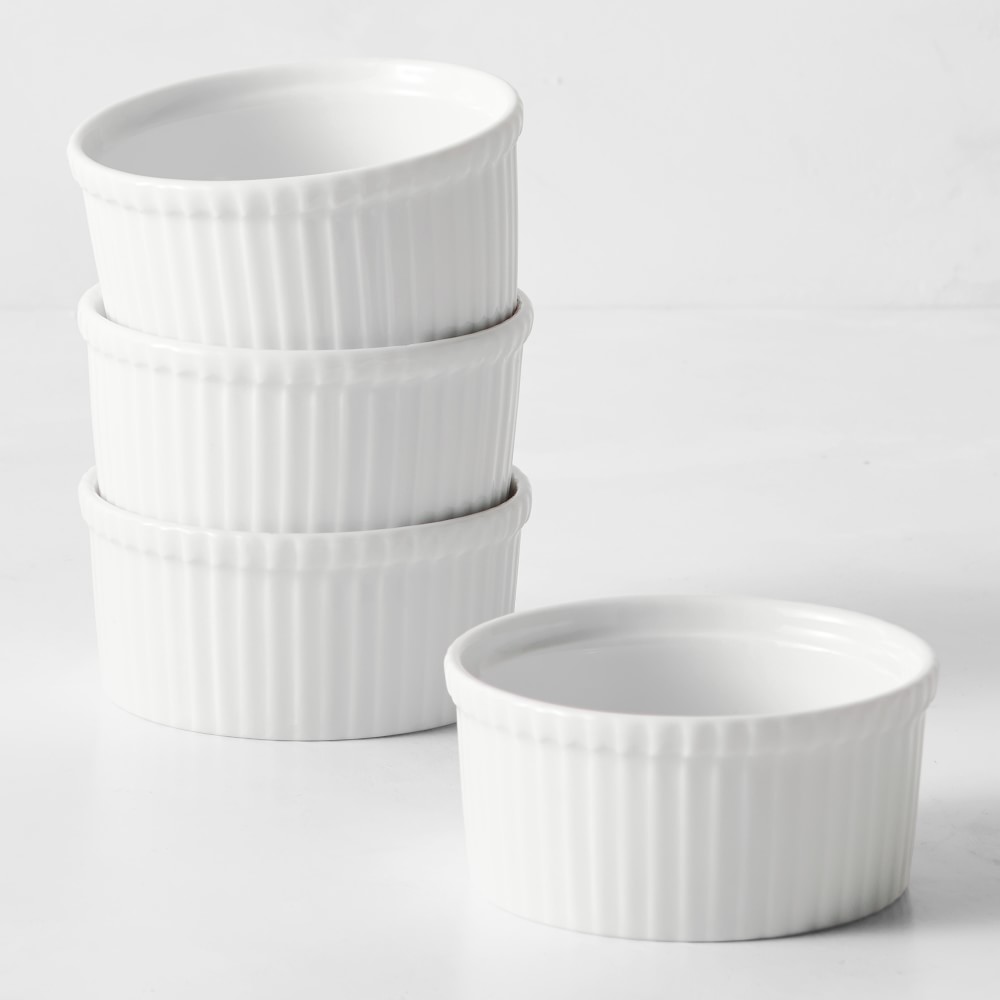 Apilco Porcelain Ramekins - Large, Set of 4
