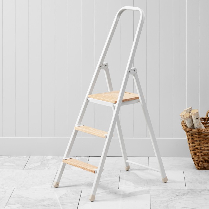 Natural  Buildings「The Ladder」 美麗装丁 Hold Everything 3-Step Ladder | Williams Sonoma