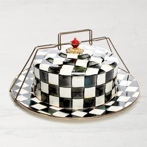 MacKenzie-Childs Courtly Check Cake Carrier | Williams Sonoma