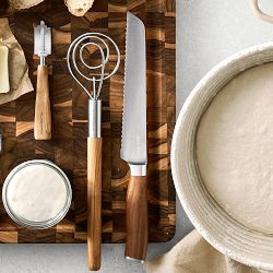 Williams Sonoma Olivewood Bread Tools, Set of 2