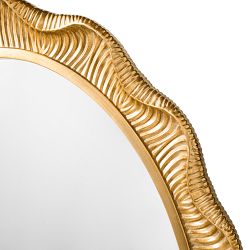 AERIN x Williams Sonoma Home Gold Scalloped Wall Mirror