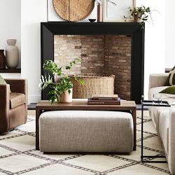 Berkshire Coffee Table &amp; Ottoman Set (56")