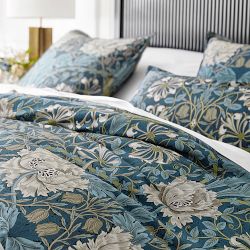 Morris & Co. Honeysuckle Tulip Duvet Cover | Williams Sonoma
