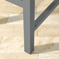 Larnaca Grey Metal Backless Bar Stool