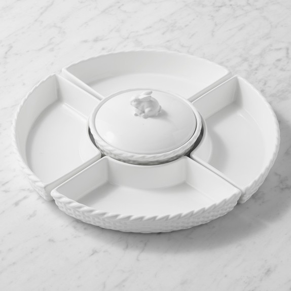 Sculptural Bunny Multi-Compartment Dish