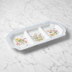 Garden Flowers Sectioned Platter