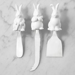 Sculptural Bunny Cheese Knives, Set of 3