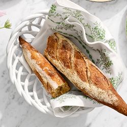 Ceramic Woven Bread Basket