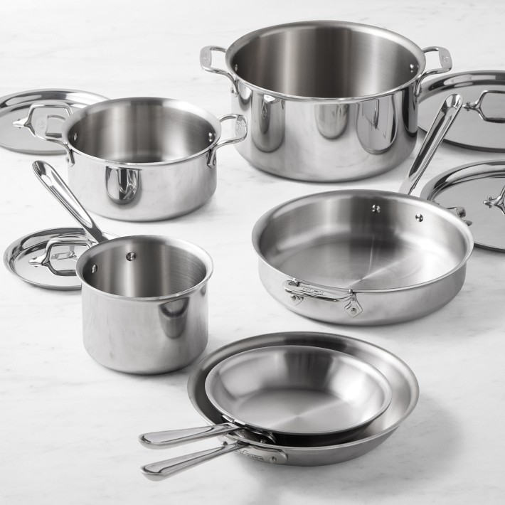 All-Clad D3® Tri-Ply 10-Piece Cookware Set | Williams Sonoma