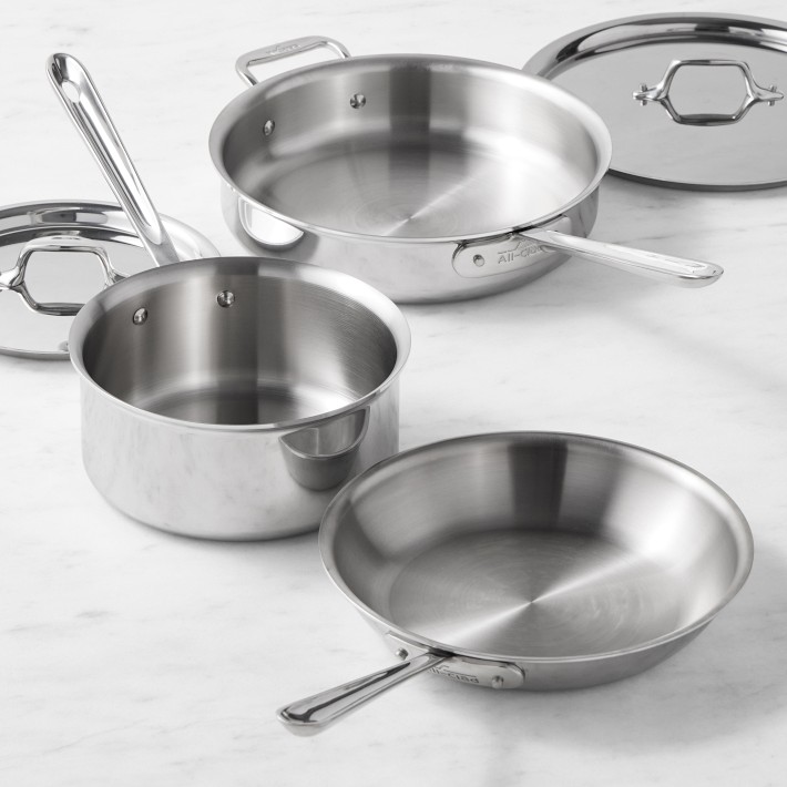 All-Clad d3 Tri-Ply Stainless-Steel 5-Piece Cookware Set