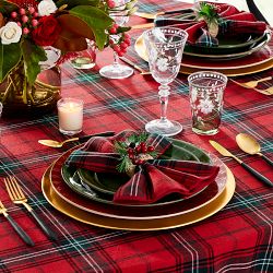 Classic Tartan Plaid Round Tablecloth