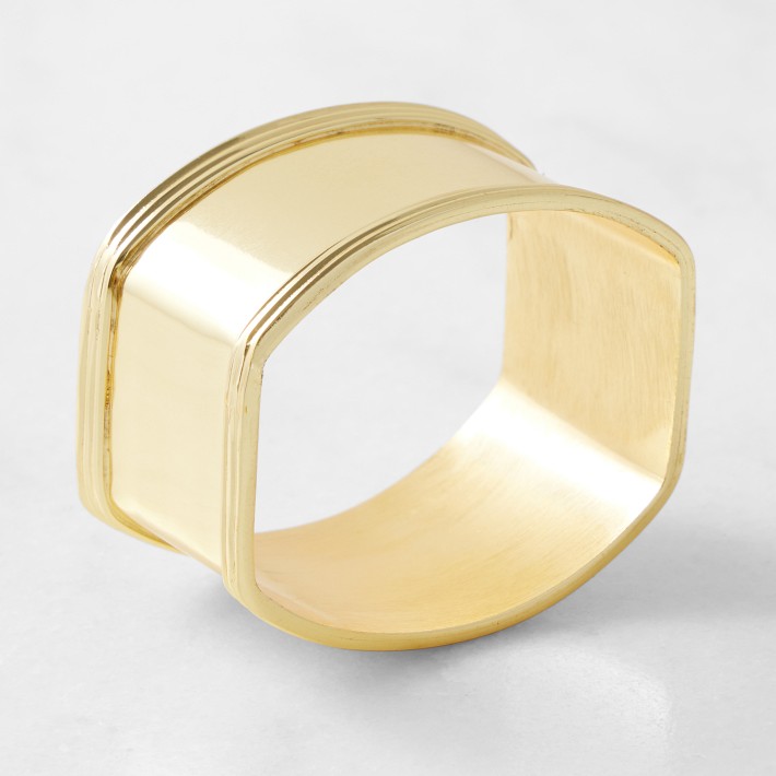 Heirloom Gold Napkin Rings, Set of 4 | Williams Sonoma