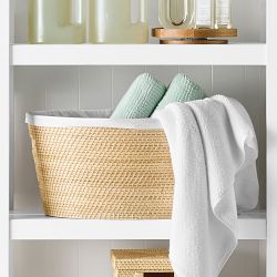 Hold Everything Rattan Laundry Baskets, Oval