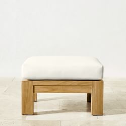 Larnaca Outdoor Natural Teak Ottoman