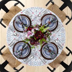Morris &amp; Co. x Williams Sonoma Brophy Trellis Round Tablecloth