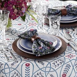 Morris &amp; Co. x Williams Sonoma Brophy Trellis Round Tablecloth