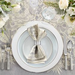 Vintage Floral Jacquard Napkins, Set of 4