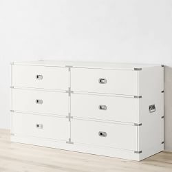 Campaign 6-Drawer Dresser, White (66")