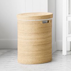 Hold Everything Rattan Laundry Baskets
