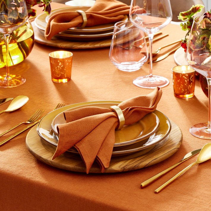 Italian Washed Linen Tablecloth | Williams Sonoma