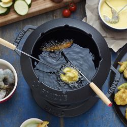 Staub Enameled Cast Iron Fondue Pot, 1 3/4 Qt.