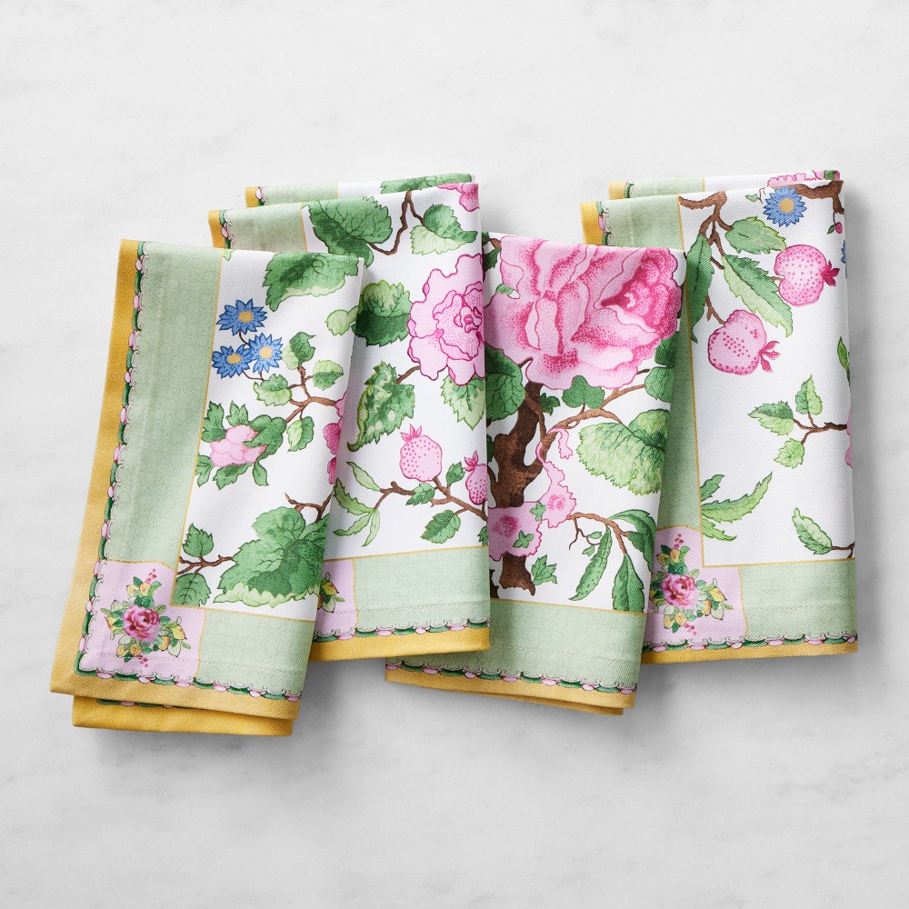 Canton Rose Floral Napkins - Set of 8