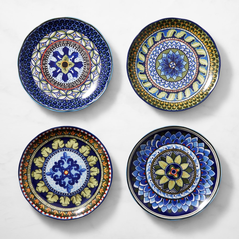 Sicily Ceramic Appetizer Plates - Set of 4