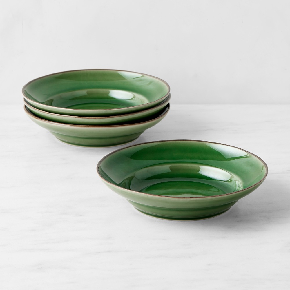 Provençal Pasta Bowls - Set of 4, Green