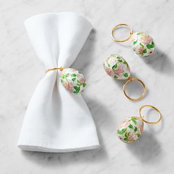 Cloisonné Egg Napkin Rings, Set of 4