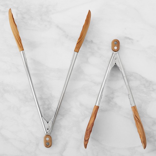 Williams Sonoma Olivewood Tongs, Set of 2