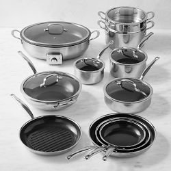GreenPan Premiere Stainless-Steel Ceramic Nonstick 15-Piece Set with Electric Skillet