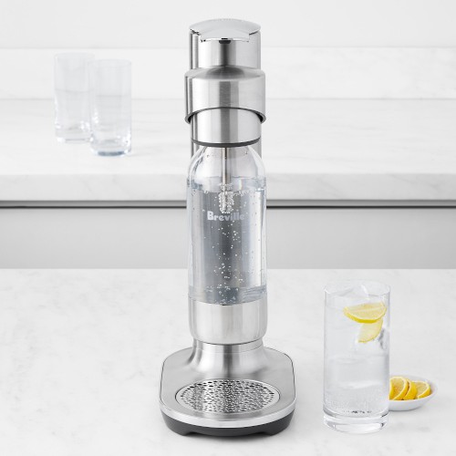 Breville InFizz Aqua Sparkling Water Maker without CO2 Cylinder, Brushed Stainless