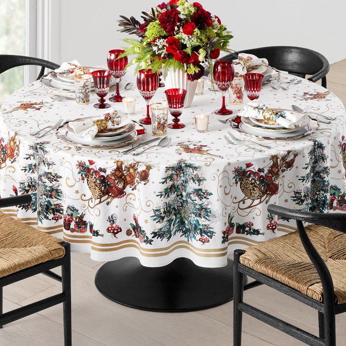 Twas the Night Round Tablecloth | Williams Sonoma