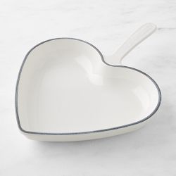 Le Creuset Enameled Cast Iron Heart Skillet Fry Pan, White