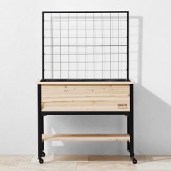 Deluxe Cedar Elevated Raised Garden with Steel Trellis, 4' x 2'