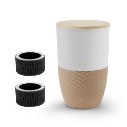 Dupray Bloom Air Purifier Oak Table with Latte Filter with 2pk Filters