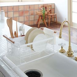 Yamazaki Home Tosca Over-the-Sink Dish Drainer Rack, White