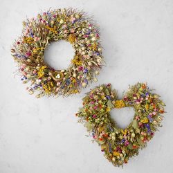 Spring Floral Nest Live Wreath, 22"