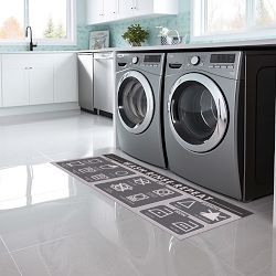 Un-Rug Laundry Day Low Profile Runner Mat, 2' X 6'